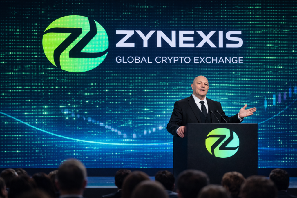 Zynexis strategic partnership handshake global crypto exchange collaboration digital asset trading infrastructure fintech market growth